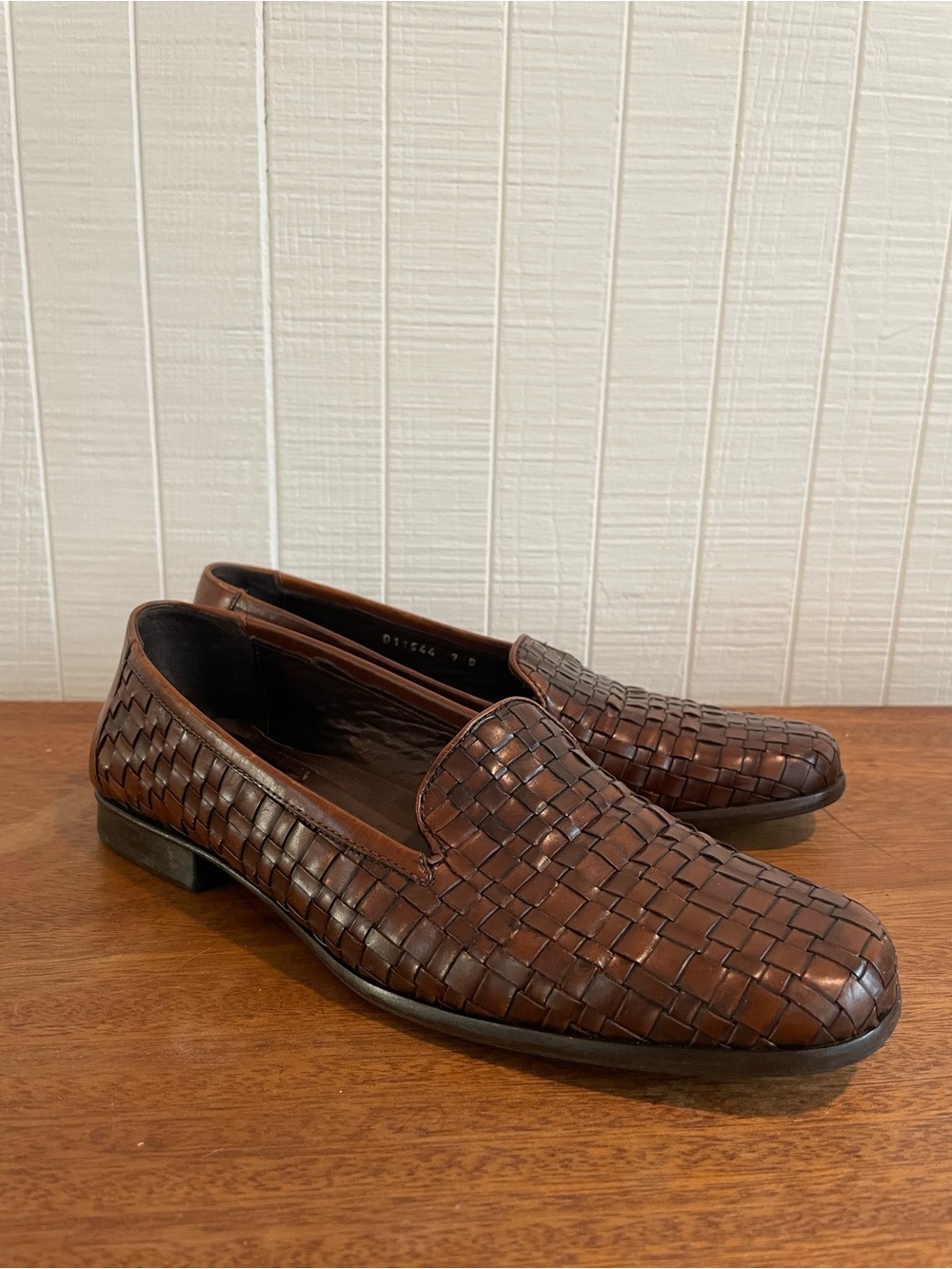 Woven Leather Loafers crafted in Italy